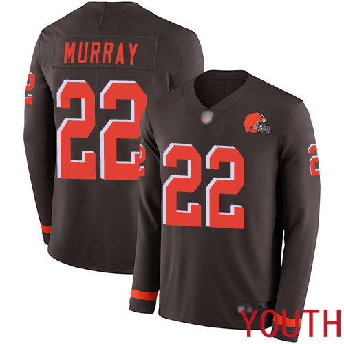 Cleveland Browns Eric Murray Youth Brown Limited Jersey #22 NFL Football Therma Long Sleeve->youth nfl jersey->Youth Jersey